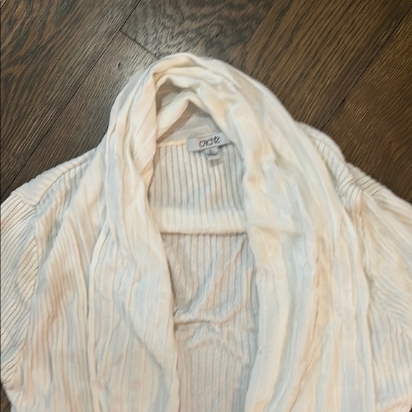 Cream Ribbed Open Cardigan - Picture 2 of 4